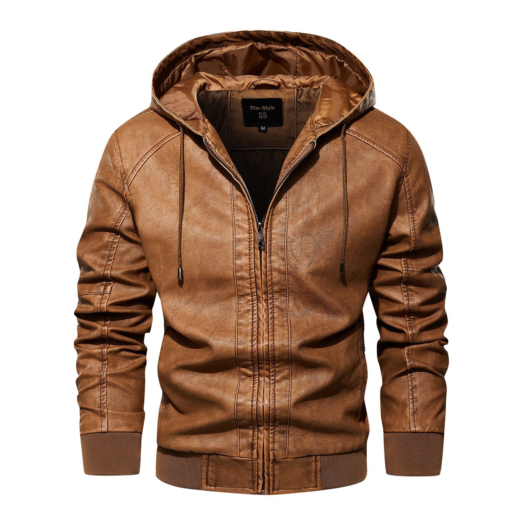 New wash faded four generations of washed men's leather foreign trade cross-border boutique leather Europe independent station Amazon US size