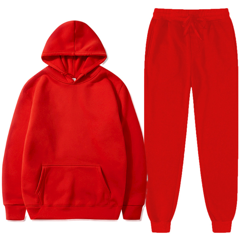 Foreign trade best selling in autumn and winter to figure hooded sports sweater men and women couples leisure hoodie plus velvet warm suit