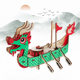 Dragon boat boat model handmade wooden 3d 3d puzzle Dragon Boat Festival wooden assembly organization purchase wholesale