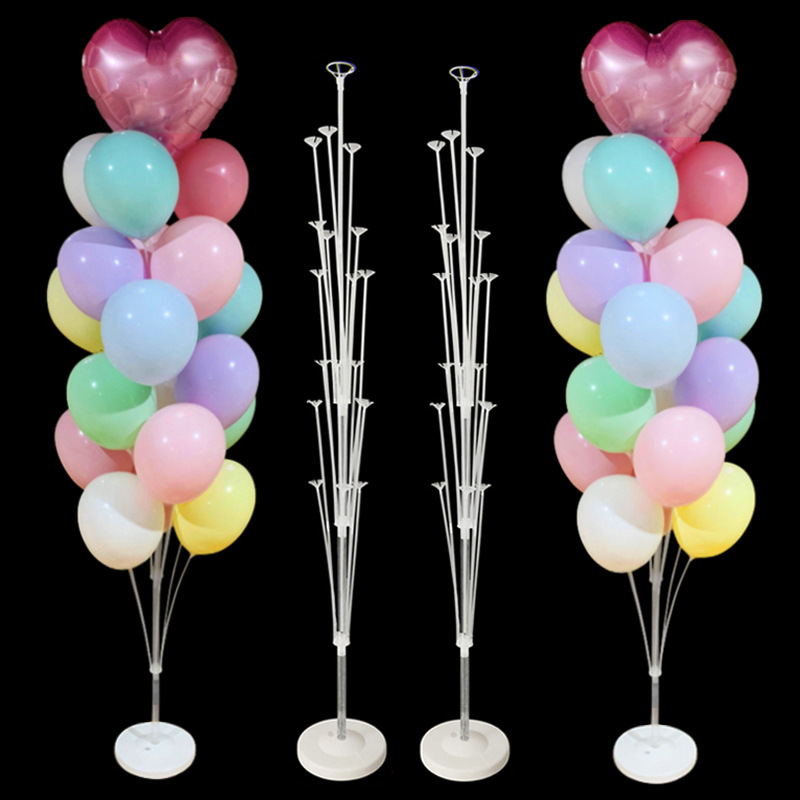 Wholesale birthday party transparent floating bracket wedding celebration dining table decoration table floating balloon column road guide base
