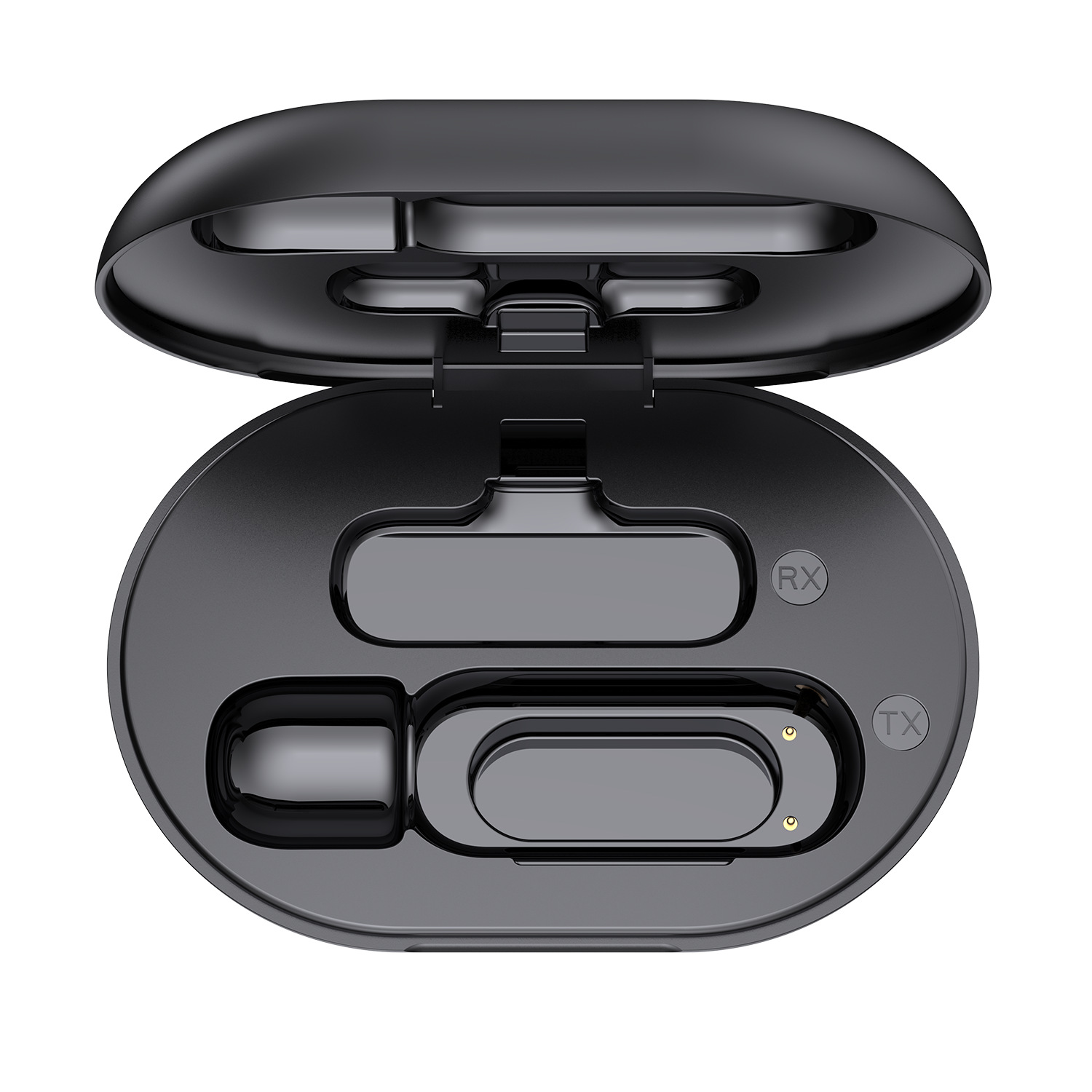 Wireless collar clip microphone cross-border explosions 2.4G radio Intelligent Noise reduction one drag two charging warehouse New microphone