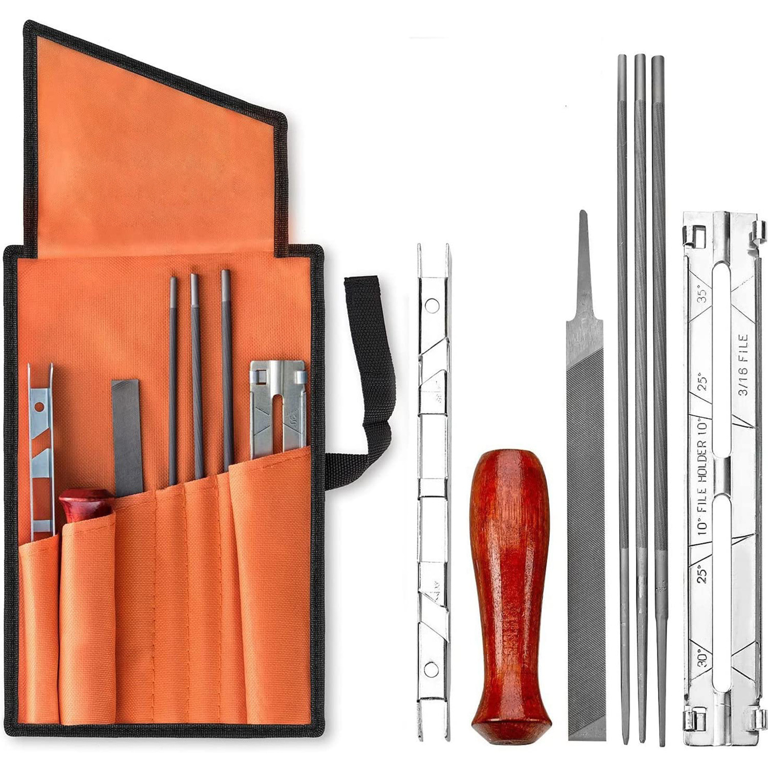 10pcs Bag File suit Chain Saw File Bag suit Electric Chain Saw File Oil Saw File Steel File Chain Saw File