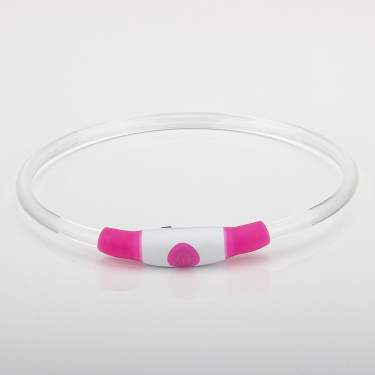 New LED rechargeable luminous pet collar USB luminous dog collar luminous collar size can be cut