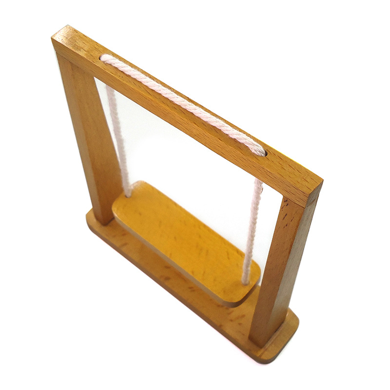 1:12 dollhouse accessories dollhouse mini wood color doll toy Beech swing decoration model