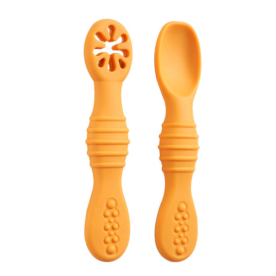 Baby feeding silicone food supplement soft spoon infant training learn to eat licking spoon puree rice paste sticky spoon wholesale