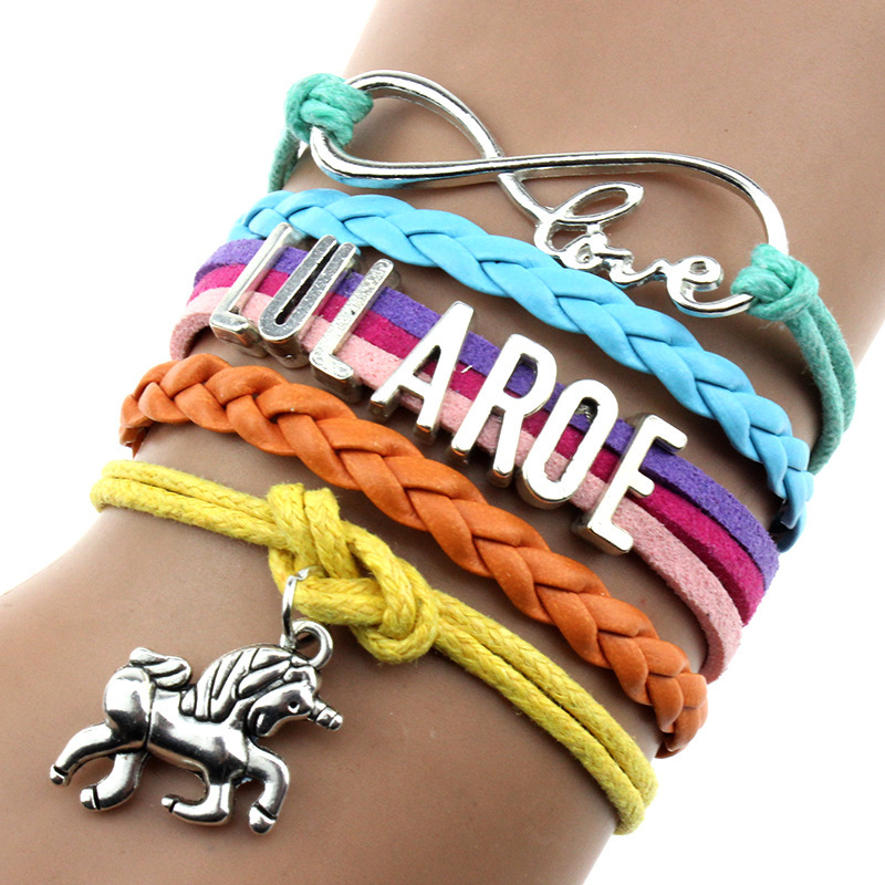 Amazon Supply Woven Bracelet UNICORN Bracelet UNICORN Pendant Letter Bracelet