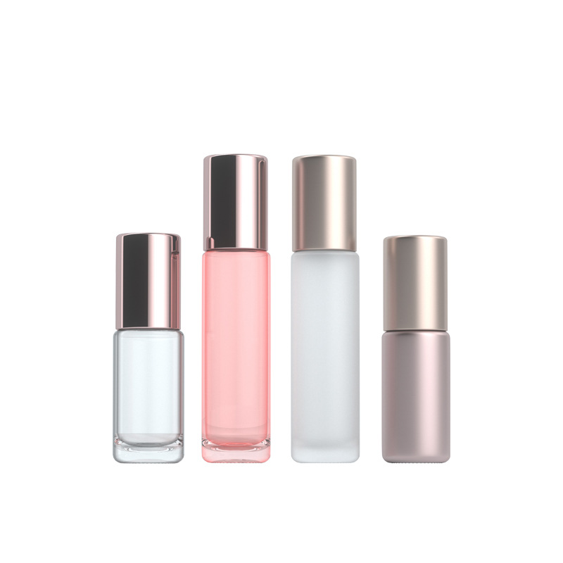 Factory spot rose gold rolling bead bottle 10ml5ml walking bead bottle color packaging perfume oil bottle packaging