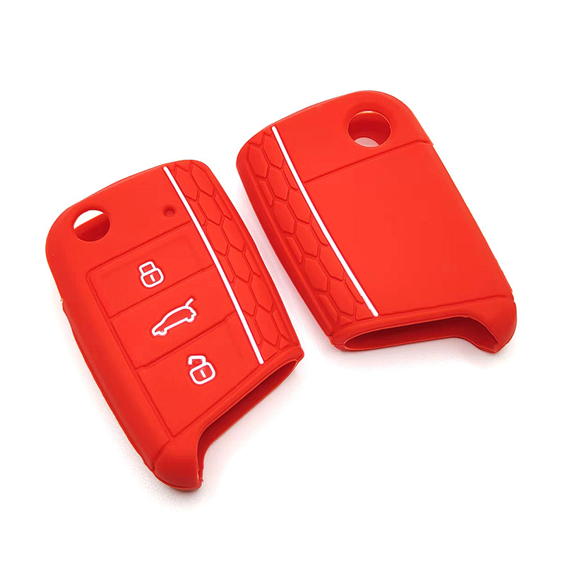 Suitable for VW Volkswagen Lingdu Golf 7 Touran L Jialv Tiguan L Tuang Silicone Key Snap Protective Cover