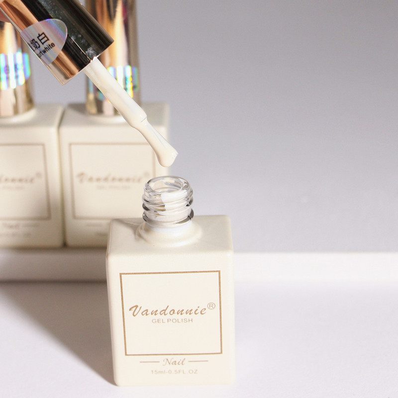 Cross-border new popular color white moonlight porcelain white nail polish glue pure white transparent White Pearl Milky yellow protein wholesale