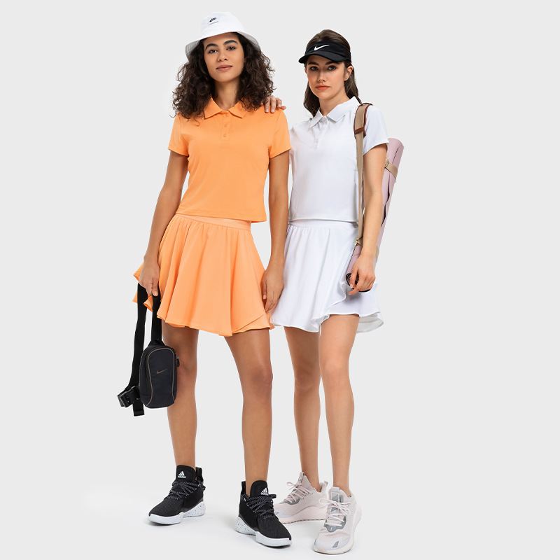 Shishi Zhihui New Sports Short-sleeved Women's Lapel Polo Shirt Quick-drying Moisture-wicking Breathable Yoga Fitness T-shirt