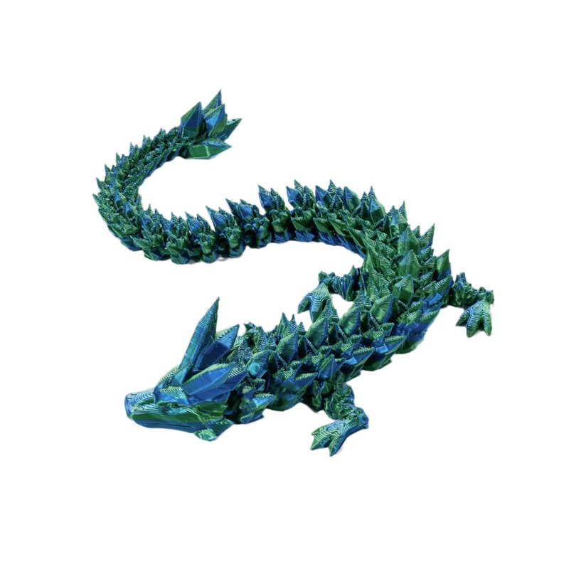 3dプリントクロスボーダーの人気置物関節は水晶の宝石竜の置物の手を動かすことができます。|undefined
