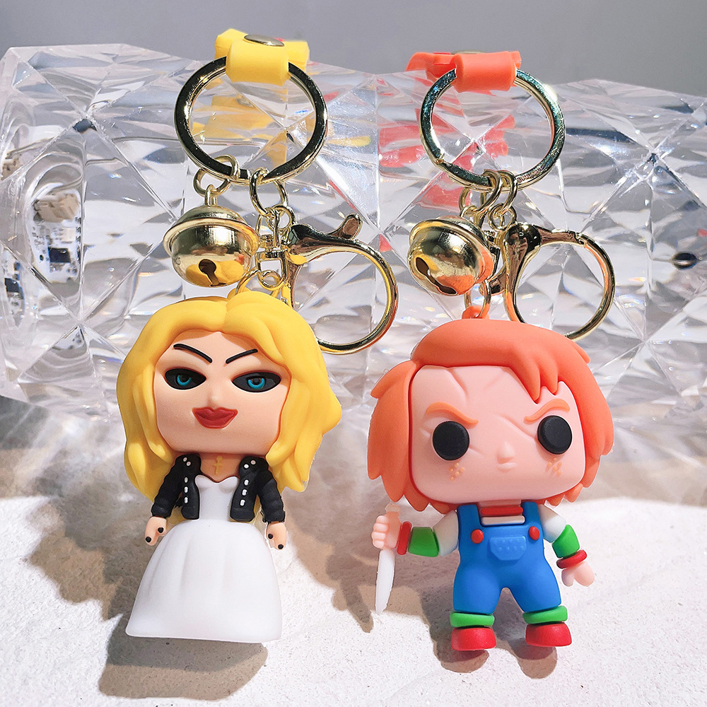 14 Horror Series Ghost Baby Killer Keychain Ghost Baby Bride Doll Clown Soul Back Keychain Halloween