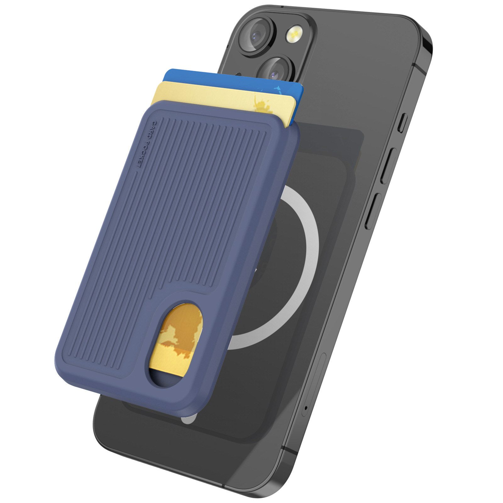 For Apple 12 Card Bag iPhone13 Full Size Magsafe Bracket Original Strong Magnetic Silicone Card Bag