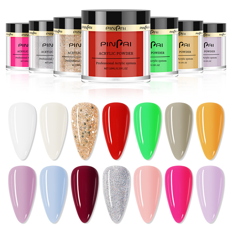 Nail crystal powder four-in-one French infiltration powder can extend sticky diamond carved nail glitter powder 14 color cross-border