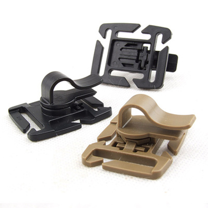 Water bag clip angle adjustable universal water bag tube water pipe clip with MOLLE webbing safety buckle