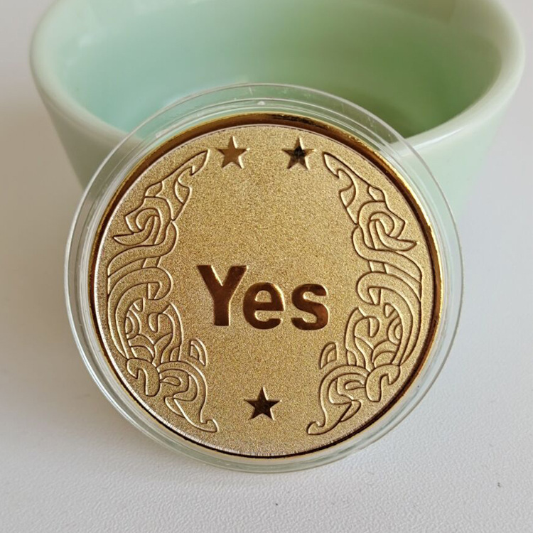 Decision coin YES/NO magic coin toy coin lucky coin commemorative medal playing coin metal crafts collection coin