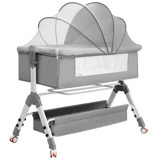 Baby crib newborn bed stitching big bed Baby Shaker bb children's bed cradle bed multifunctional mobile foldable