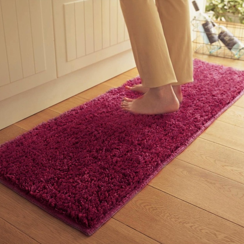 Plush Entry Kitchen Bathroom Door Non-slip Mat Door Mat Long Bedroom Carpet Bedside Blanket Foot Mat