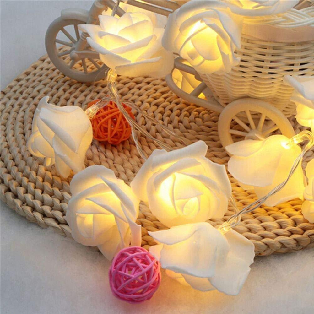 520LED rose flower lamp string wholesale simulation foam flower Valentine's Day wedding decoration factory lights