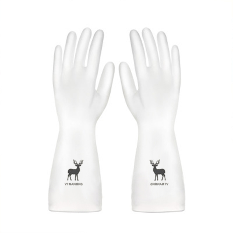 Household dishwashing gloves women's laundry artifact waterproof rubber gloves thin household washing bowl latex gloves