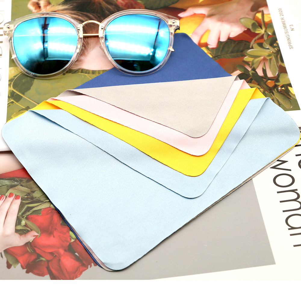 Wuxi factory direct microfiber glasses cloth solid color lens screen cleaning cloth needle a sun glasses cloth