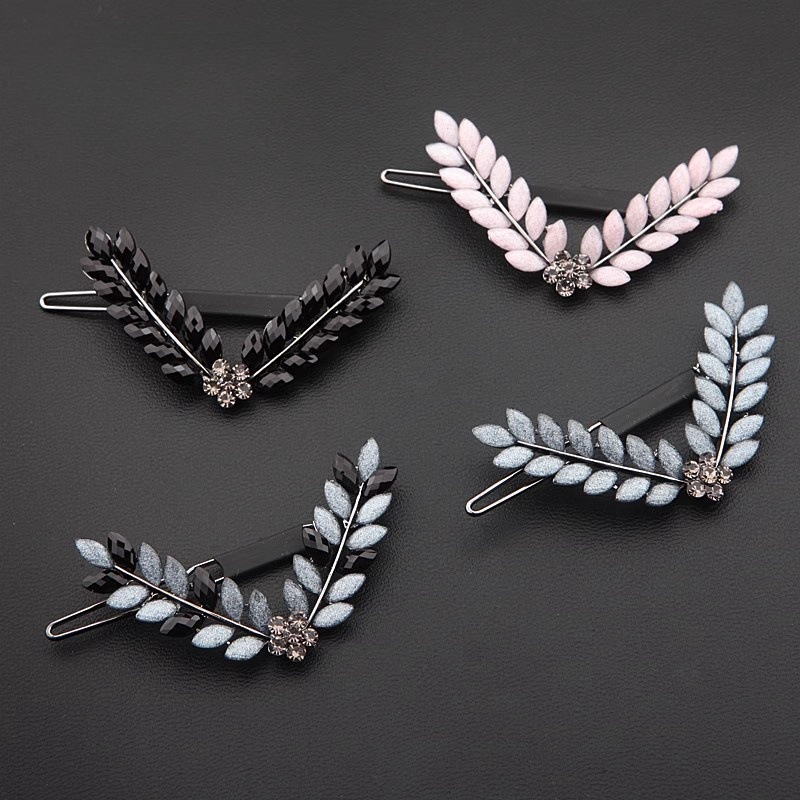 Wheat ear wings clip leaf hairpin Korean hairpin popular bangs clip supply leaves fresh new cross-border
