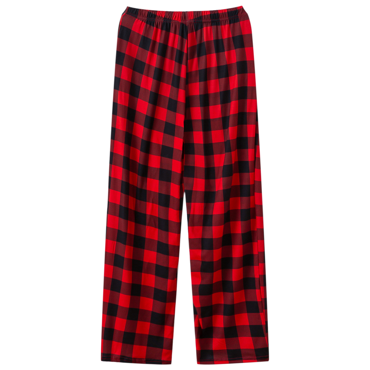 Cross-border Explosions Amazon AliExpress European and American Women's Casual Plaid Printed Pajama Pants Lace-up Loose Home Pants