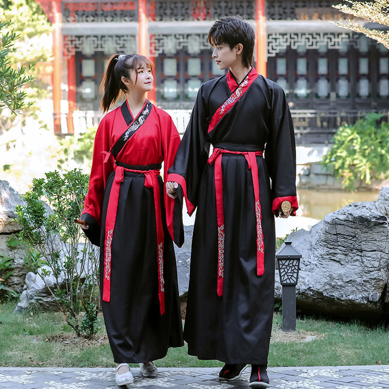 Ancient costume martial arts style Han suit female Han element Chinese style Daily improved graduation photo class suit handed in collar traditional suit