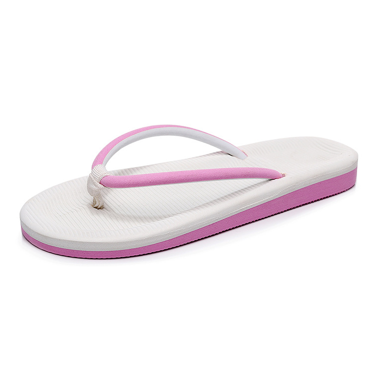 2021 summer new Korean style flat flip flops for women ins trendy couple simple solid color flip-flops beach slippers summer