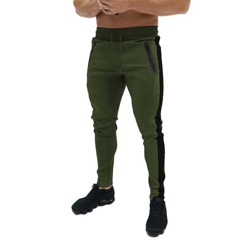 Cross-border autumn and winter men's new sports casual light board slim fitness pants men's trousers skinny drawstring pants