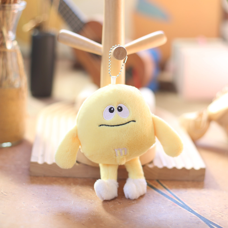 Internet celebrity cute M Bean small pendant plush toy doll Little Monster rag doll schoolbag bag pendant keychain