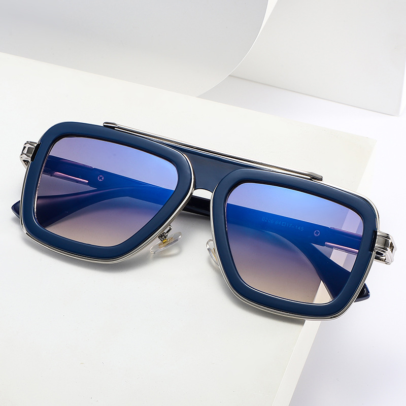 KAJILA European and American retro box sunglasses men's fashionable Steampunk Sunglasses men's high-grade ins cross-border