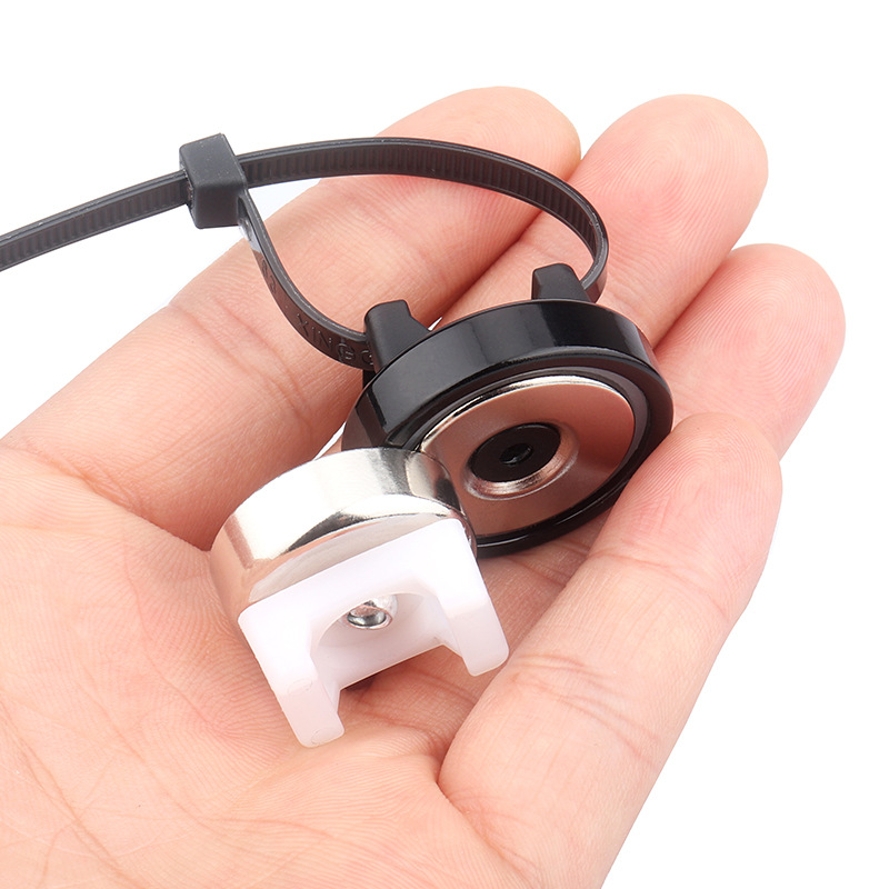 NdFeB Strong Magnetic Saddle-shaped Magnetic Tie Seat Magnetic Tie Sucker Tie Wire Tie Wire Artifact with Magnet Fixing Seat
