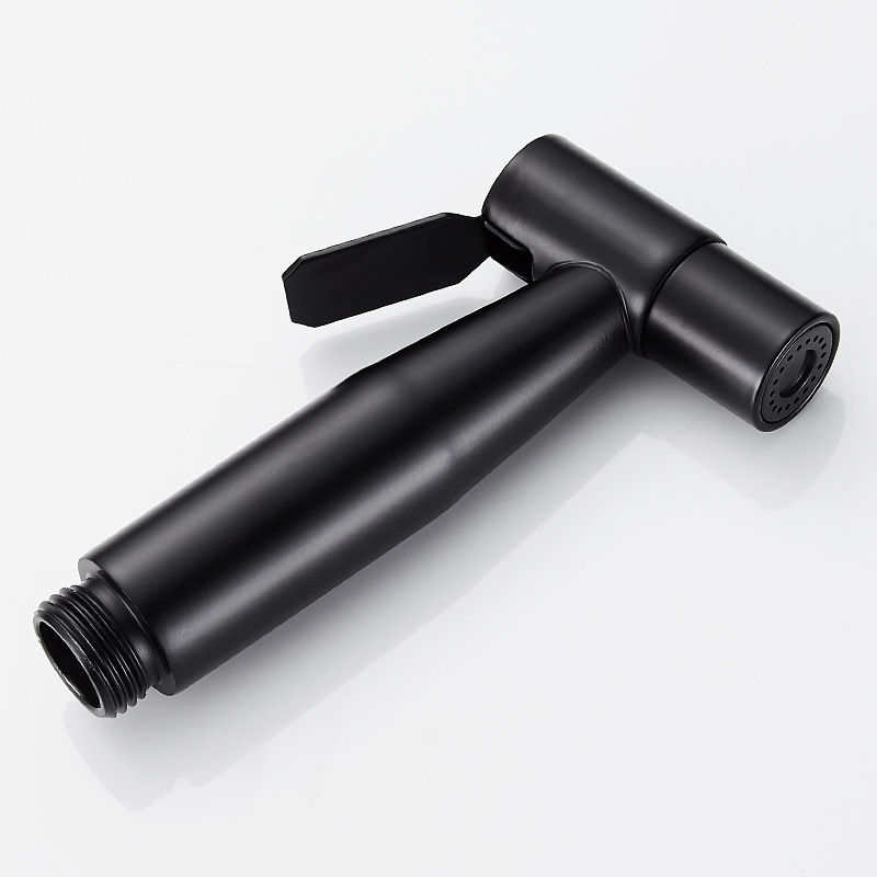 Cross-Border black 304 stainless steel toilet spray gun Women's washer set toilet toilet pressurized flusher nozzle