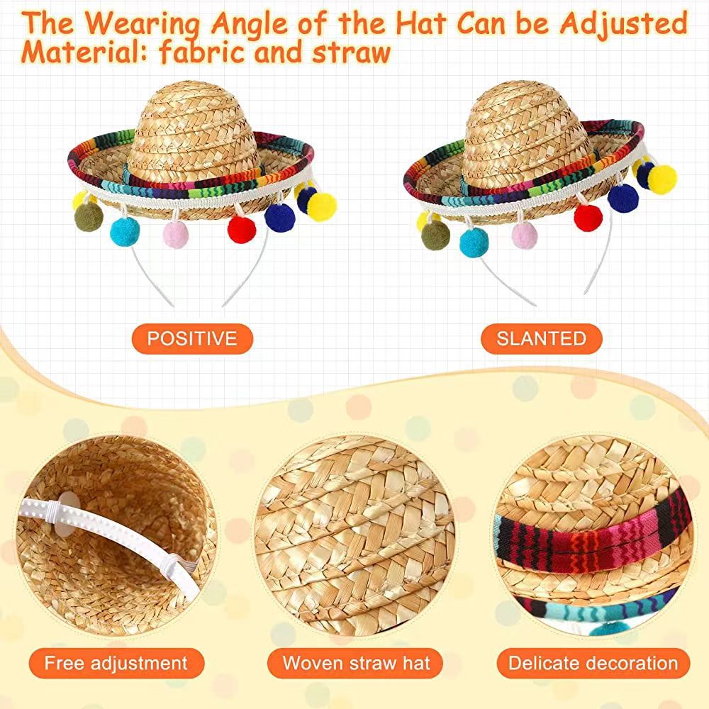 Cross-border Amazon Carnival Halloween Hat Birthday Party Supplies Adult Children Mexican Pet Hat
