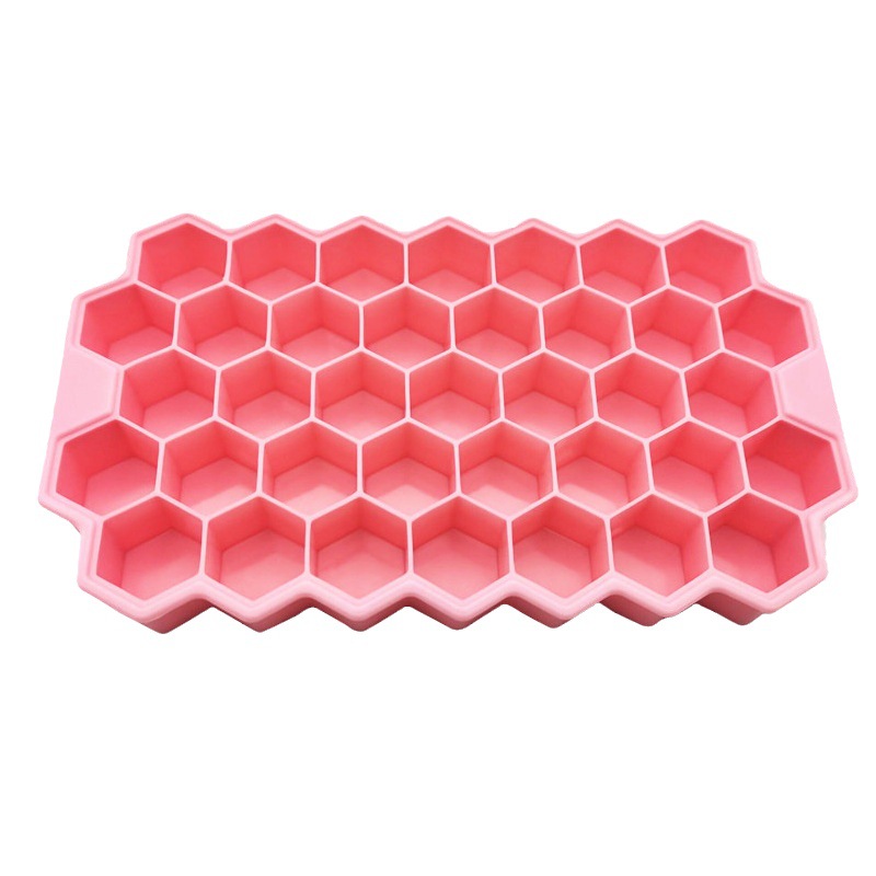 Spot silicone honeycomb ice tray 37 with lid honeycomb ice tray mold ice box easy demoulding silicone ice tray