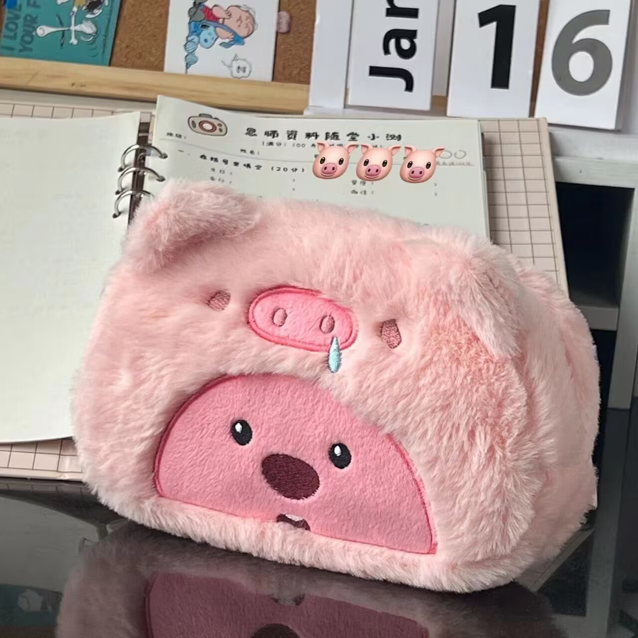 Новое плюшевое платье Little Beaver петельный пенал в японском стиле милая мультяшная сумка для канцелярских принадлежностей большая емкость косметичка для женщин
