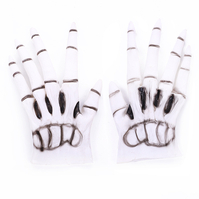 Halloween dance performance props trick horror zombie blood gloves cosplay devil vinyl gloves wholesale