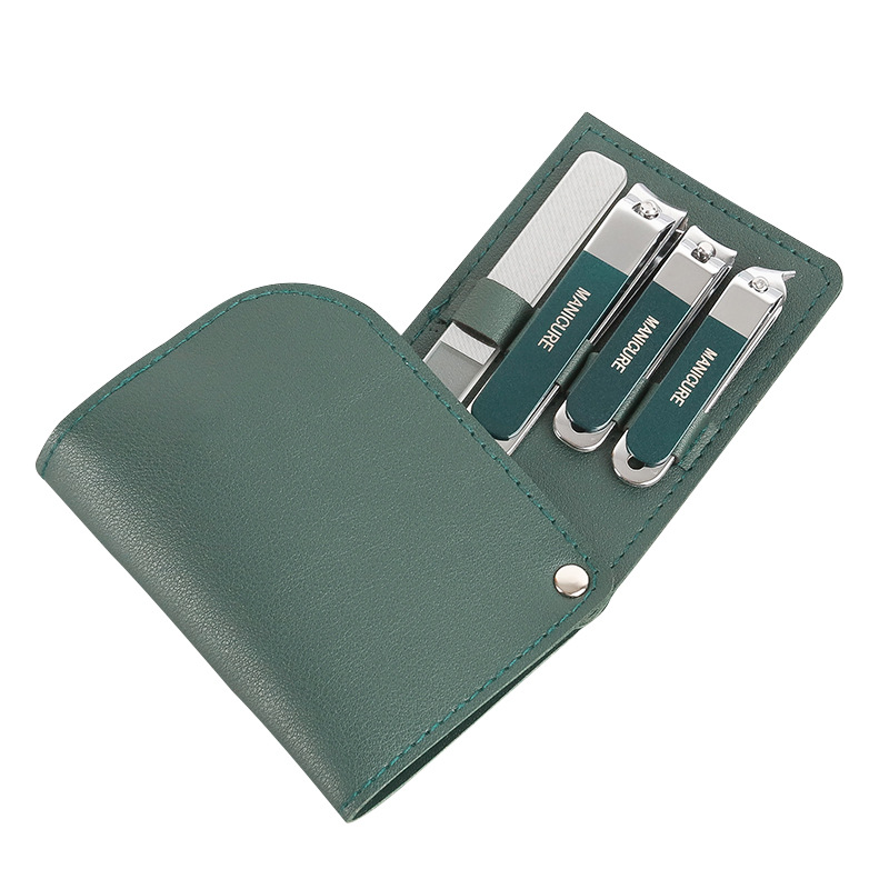 High-end nail clippers household 4-piece nail clippers suit with file manicure nail tools sharp nail clippers