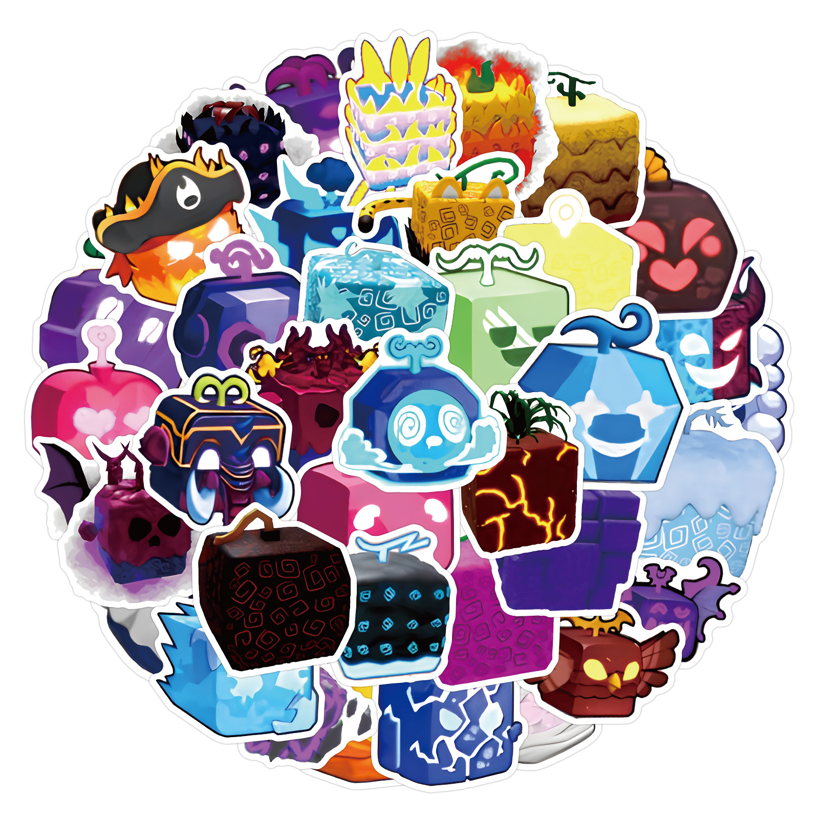 50 new BLOX FRUITS graffiti stickers decorative notebook luggage personalized waterproof stickers wholesale