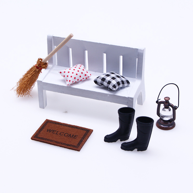 Dollhouse Doll House Mini Doll Cotton Pillow Sofa Pillow Playhouse Miniature Model Ornaments
