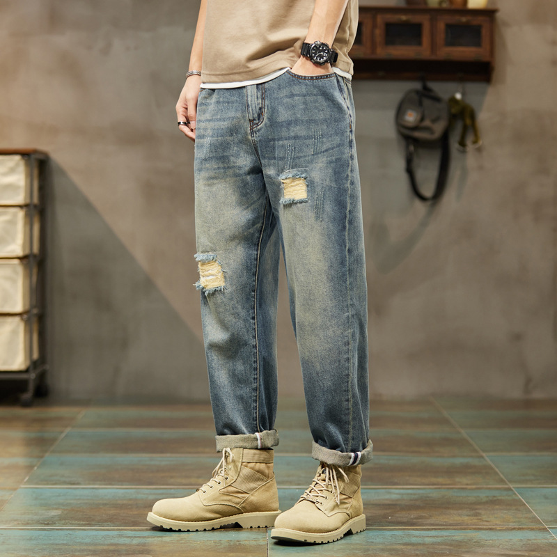 Tencel Lyocell Jeans Men's 2025 Summer Thin Straight Loose and Comfortable Korean Casual Long Pants for Men