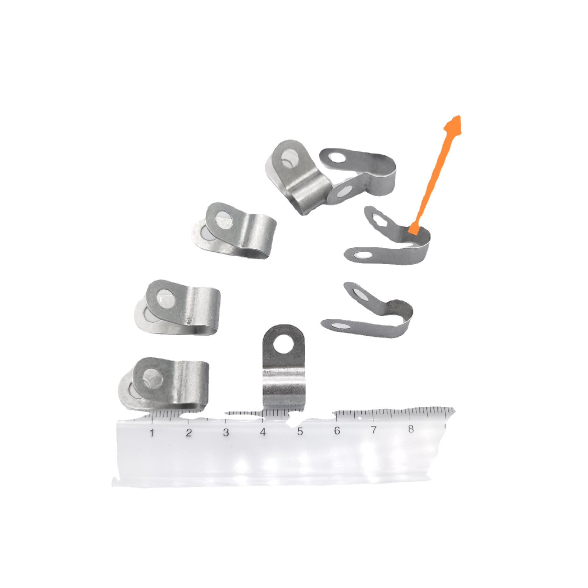 Aluminum helmet aluminum clamp R-shaped clamp U-shaped aluminum clamp wire buckle fixed clip hardware C- shaped buckle