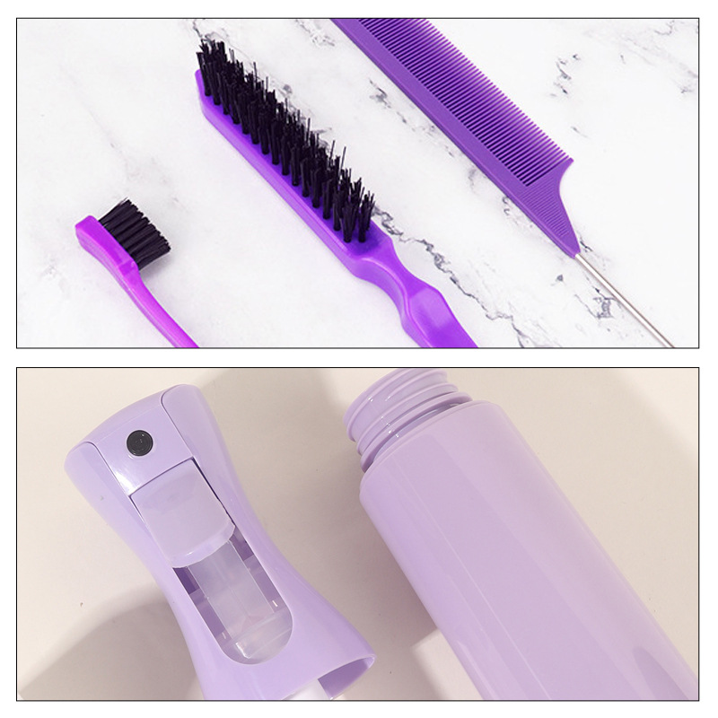 Cross-border wholesale hairdressing tool set hairline comb makeup comb high-pressure continuous spray watering can hair styling