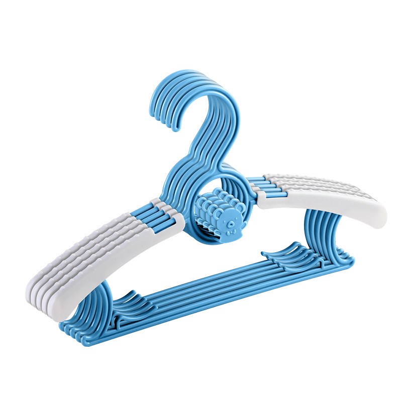 Shake the Sound Explosion of children's non-slip seamless hangers wholesale baby retractable wardrobe hangers clothing store drying racks