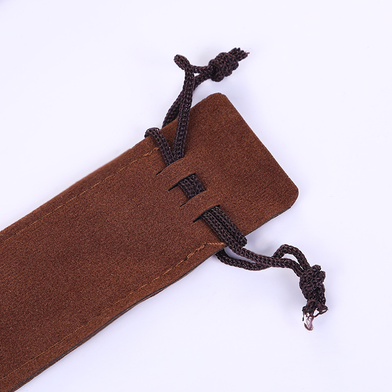 A large number of in stock thickened double-sided flannel crystal pen case multi-color beam pull cord flannel pen case voltage pen case wholesale