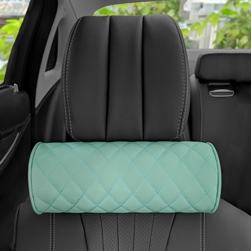 Car headrest neck pillow memory foam car headrest pillow leather Four Seasons universal car headrest protection cervical spine