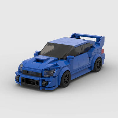 MOC building blocks compatible with Lego racing speed series Impreza JDM Japanese Subaru sti sports car speed champion