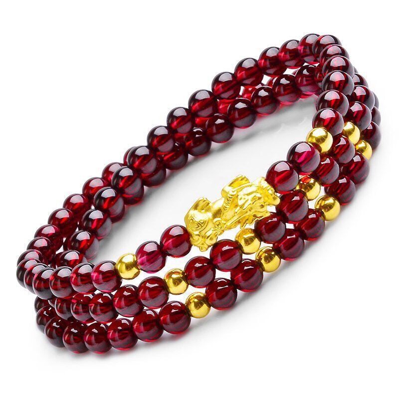 Wholesale imitation garnet bracelet multi-circle simple couple gold-plated brave bracelet Yiwu small gifts wholesale jewelry