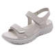 Summer 2025 New Genuine Leather Sandals Women's Sports Wind Wedge Lightweight Velcro plus size Slippers Women's One Piece Hair